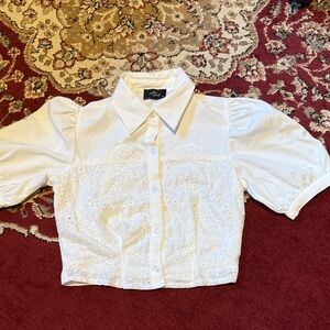 Elegant White Button-Up Blouse